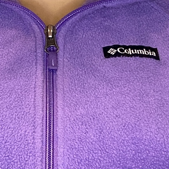 Girls' Columbia Benton Springs Purple Front Zip-up Fleece Jacket Size Medium VGC - Picture 4 of 6